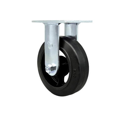 Service Caster Rubber on Steel Wheel Rigid Caster with Ball Bearing